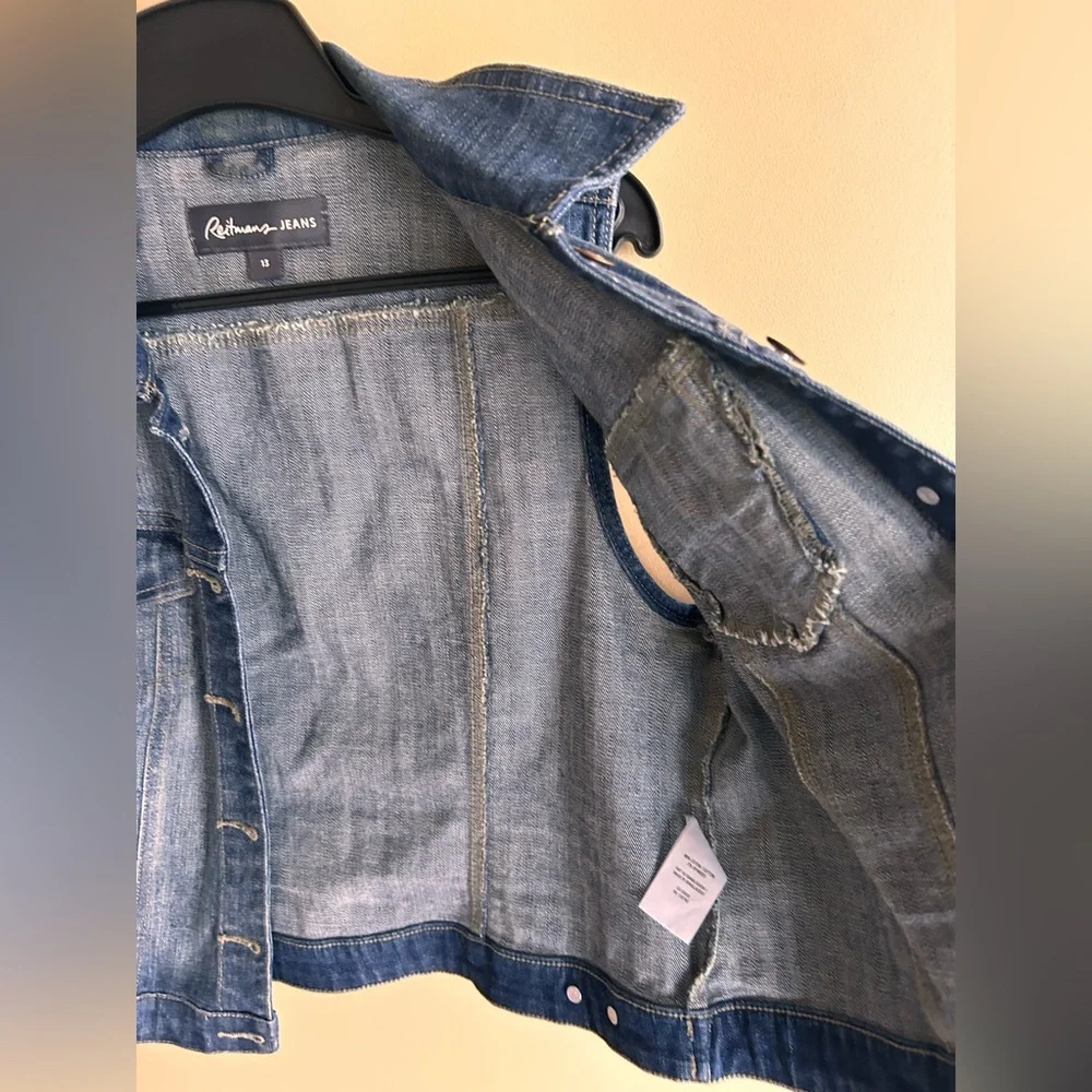 Cotton denim vest - Picture 4 of 11